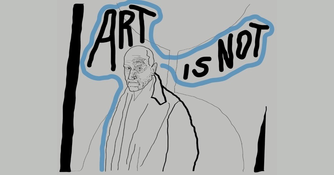 Art Is Not — charcoal illustration by Bridgette